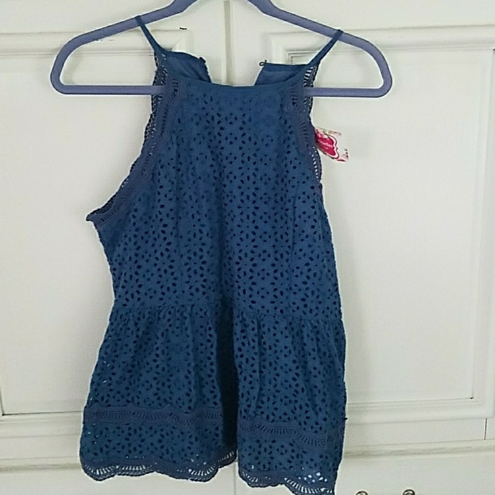 Blue halter tank!  Never worn
